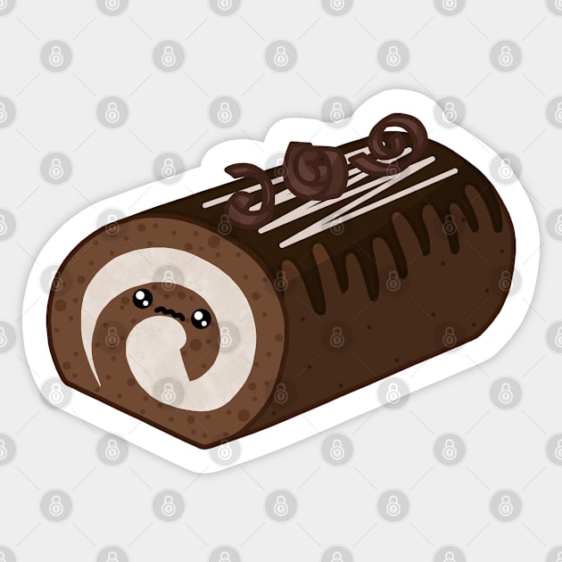 Chocolate Cake Roll Sticker by jofudachi